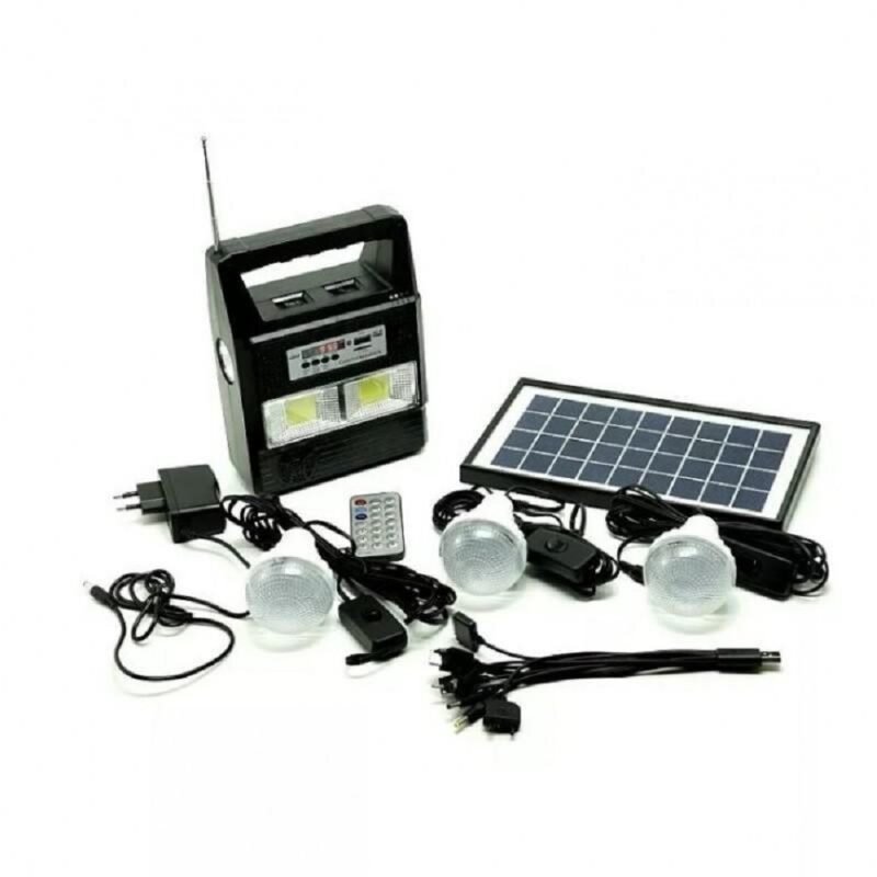 realeshop-hliako paketo fwtismou Ηλιακό Πακέτο Φωτισμού Πάνελ Με 3 λάμπες