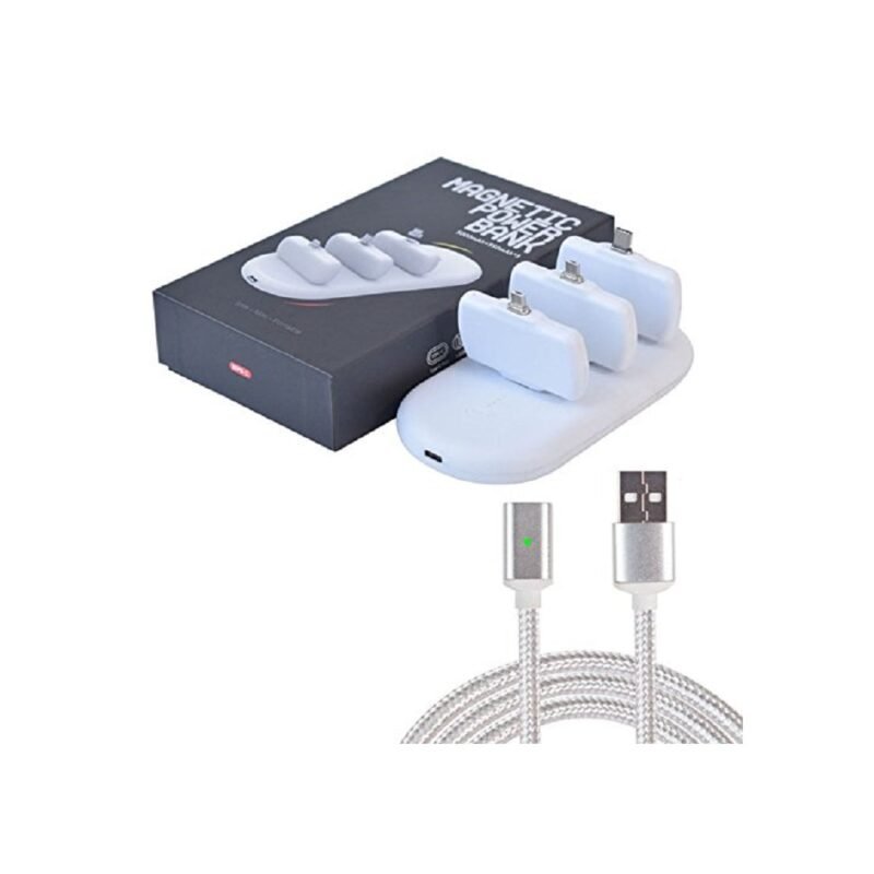 realeshop-vasi-power-bank-me-magnitika Βάση με Τρία Μαγνητικά Φορητά Power Bank