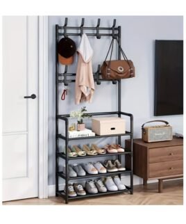 Μεταλλική Παπουτσοθήκη Ραφιέρα με Κρεμάστρες