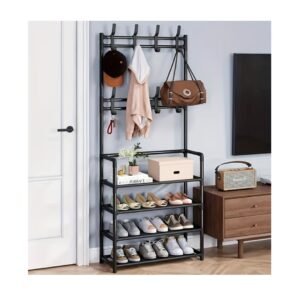 Μεταλλική Παπουτσοθήκη Ραφιέρα με Κρεμάστρες